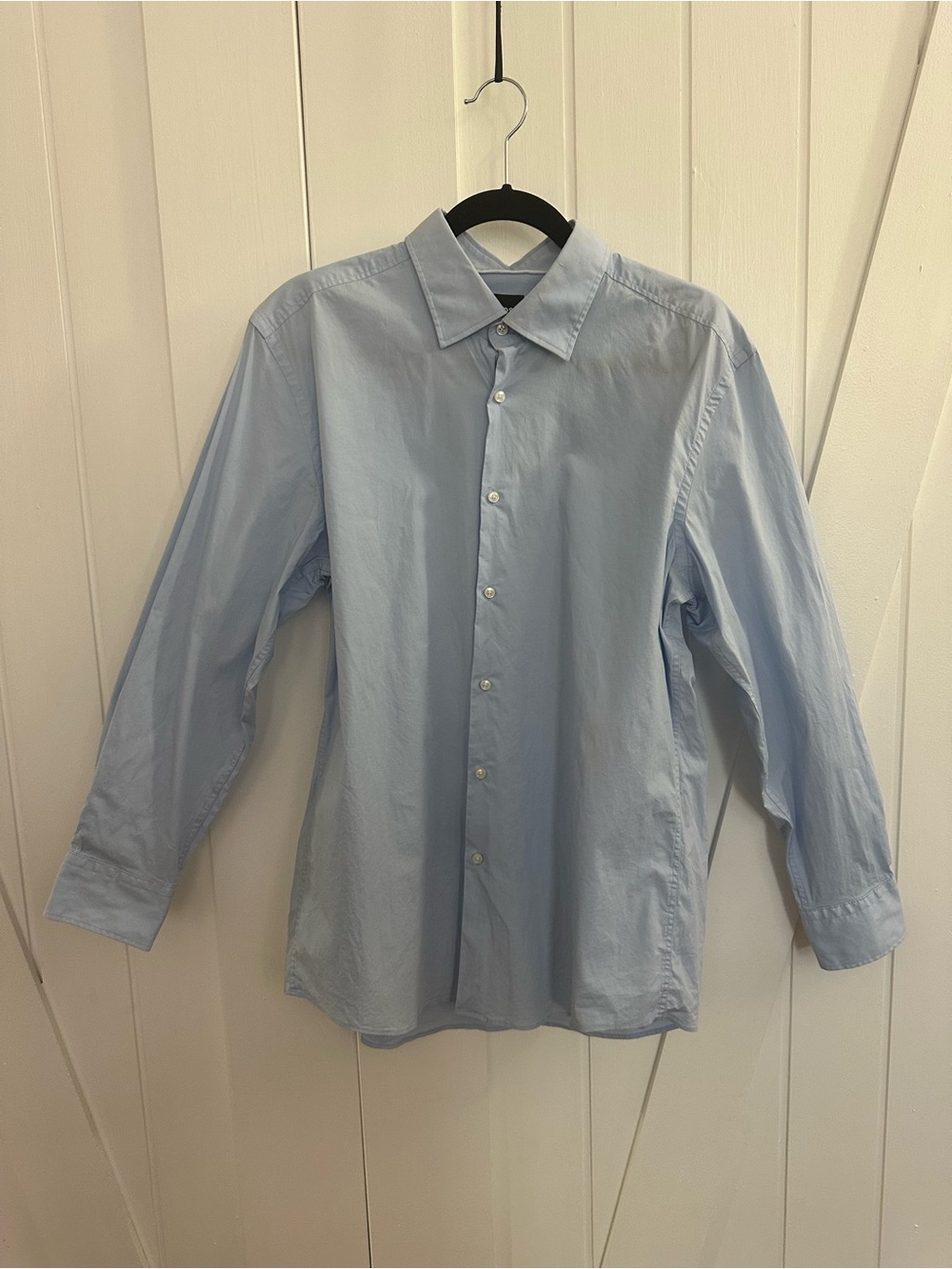 Hugo Boss Men's Slim Fit Blue Long-Sleeve Dress Shirt - Neck 17.5
